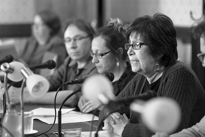 Marina Arismendi, ayer, en el Palacio Legislativo. Foto: Andrés Cuenca