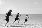 Entrenamiento de Guardavidas de Rocha en la playa Pocitos previo al inicio de la temporada. Foto: Juan Manuel Ramos