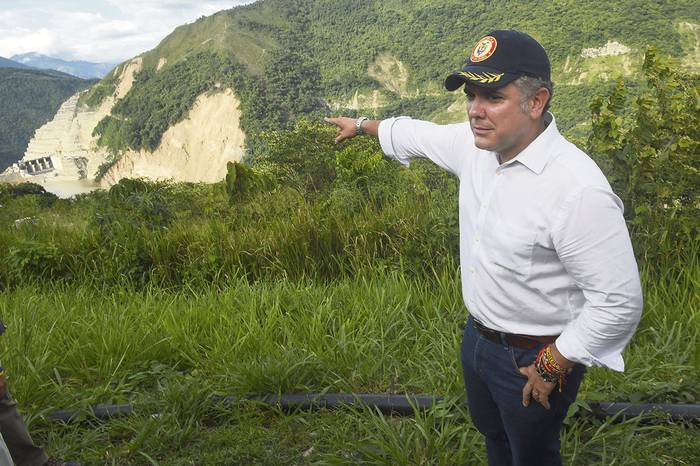 El presidente electo de Colombia, Iván Duque, durante una visita al Proyecto Hidroeléctrico Hidroituango, departamento de Antioquia, Colombia.
 · Foto: Joaquín Sarmiento