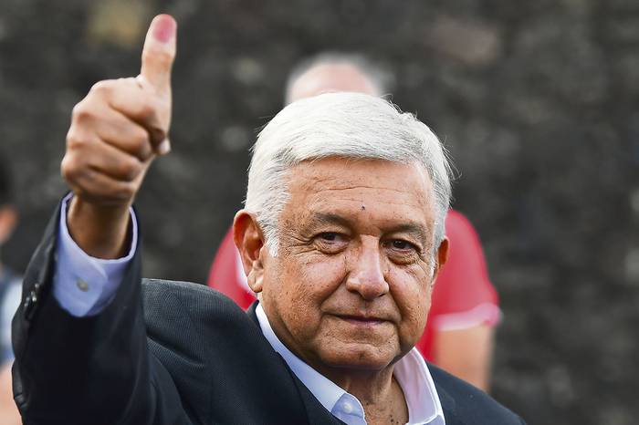 Manuel López Obrador, el 1 de julio, en la ciudad de México.
 · Foto: Ronaldo Schemidt, AFP