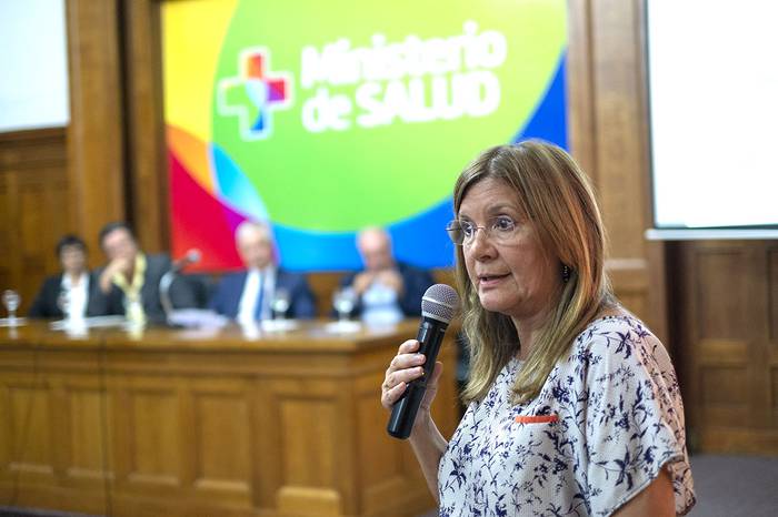 Lucía Delgado, ayer, en el Ministerio de Salud Pública. · Foto: Pablo Vignali