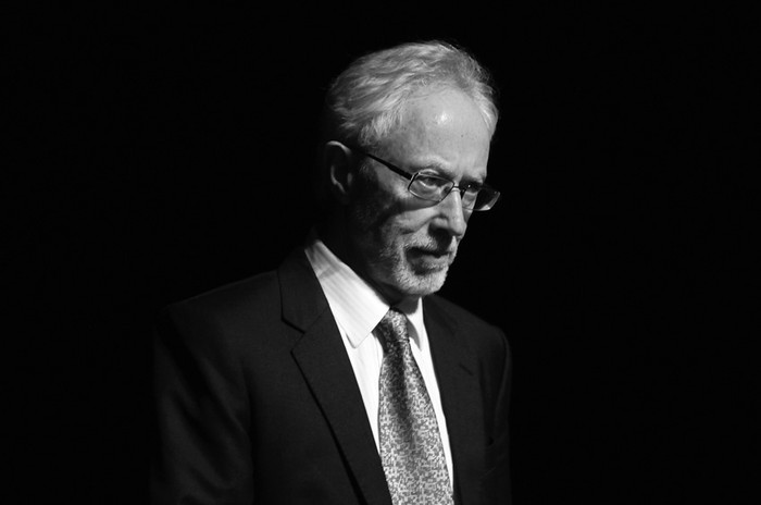 John Maxwell Coetzee, el lunes en el teatro Solís. / Foto: Nicolás Celaya