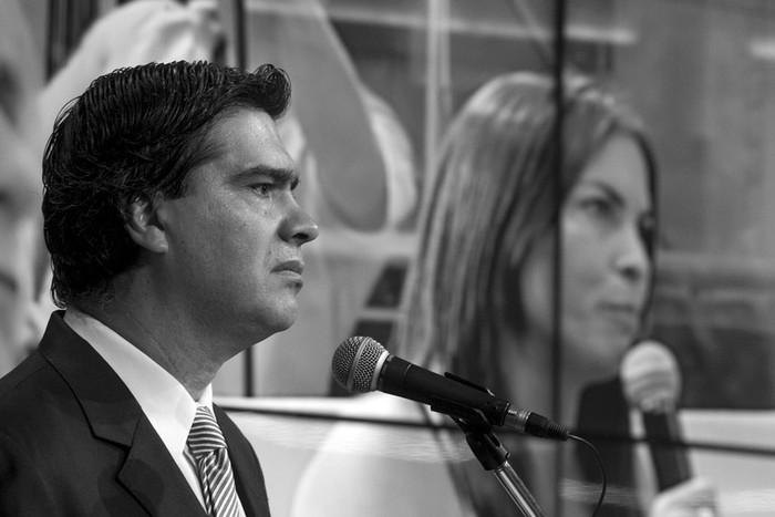 El Jefe de Gabinete argentino, Jorge Capitanich, en la conferencia de prensa en la casa de gobierno, el martes, en Buenos Aires.  · Foto: Ricardo Ceppi, Prensa de jefatura de gabinete