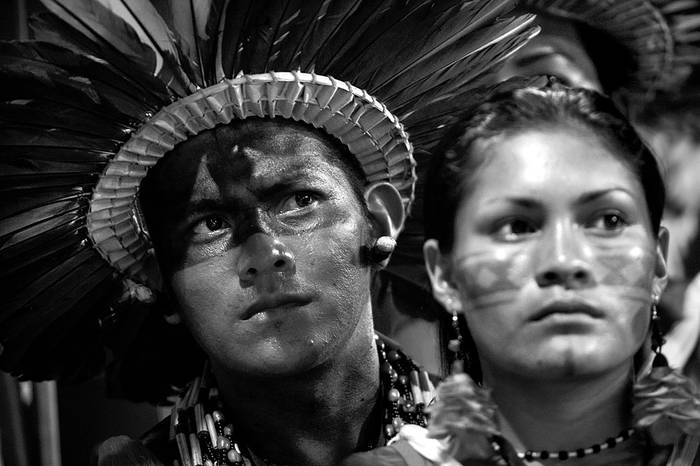 Indígenas de la etnia bororo boé, Brasil. Foto: Marcelo Camargo, Agência Brasil