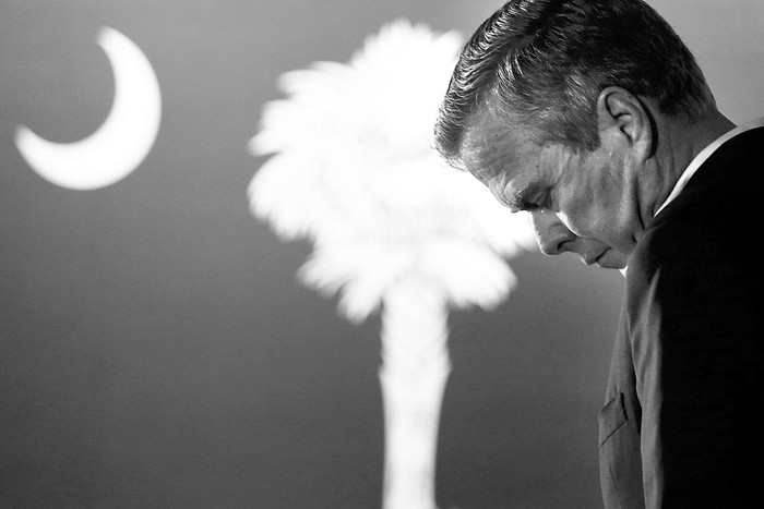 Jeb Bush, candidato republicano, el 16 de febrero en Beaufort, Carolina del Sur. Foto: Spencer Platt, Afp