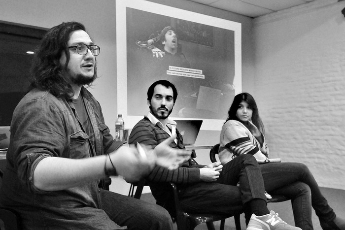Guillermo Giordano, de Brother, Pablo Buela, de Pimod, y Fernanda Arizeta, de Alva,
ayer, en el Círculo Uruguayo de la Publicidad. Foto: Federico Gutiérrez