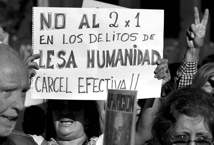 Manifestación semanal de Madres de Plaza de Mayo, el jueves, en Buenos Aires. Foto: Juan Mabromata, AFP