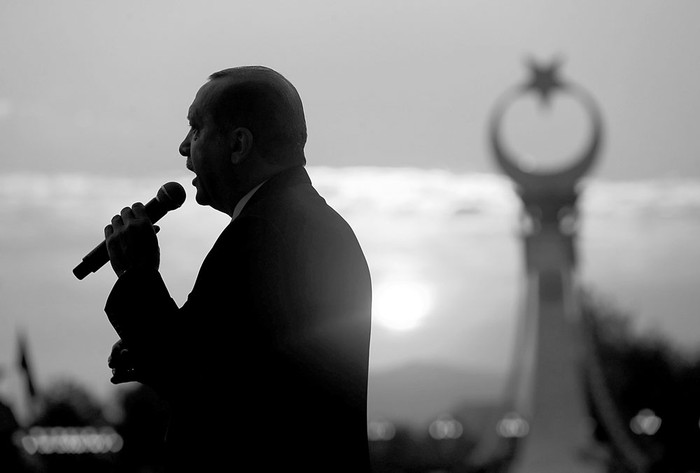 El presidente turco, Recep Tayyip Erdogan, durante la ceremonia de inauguración del Monumento de los Mártires del 15 de Julio, el domingo, en Ankara. Foto: Murat Cetin Muhurdar, AFP