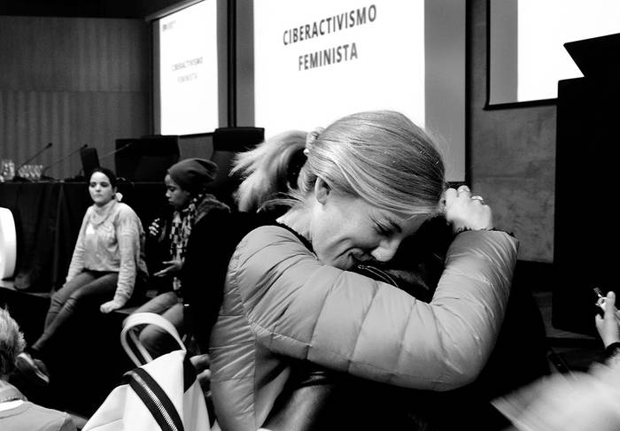 Encuentro de Feministas Desorganizadas, el sábado, en la Facultad de Ingeniería. Foto: Alessandro Maradei