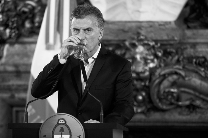 Mauricio Macri, ayer, durante una conferencia de prensa en la Casa Rosada. Foto: Laureano Saldivia, Afp