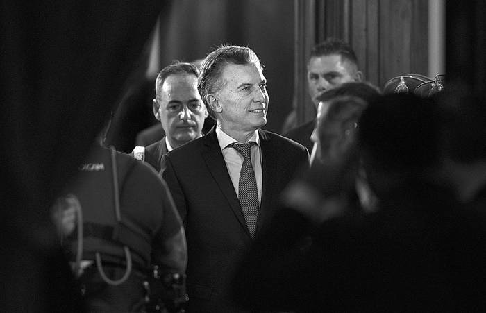 Mauricio Macri, presidente argentino, asiste a la inauguración del 136° período de sesiones ordinarias en el Congreso, ayer, en Buenos Aires. Foto: Juan Mabromata, AFP