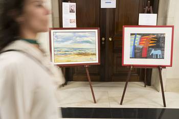 Muestra de arte creado por adolescentes con autismo, ayer, durante el Congreso Internacional de Autismo. Muestra de arte creado por adolescentes con autismo, ayer, durante el Congreso Internacional de Autismo.