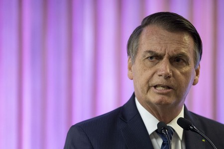 Jair Bolsonaro, en la sede de la Federación de Industrias de Río de Janeiro, el 20 de mayo.
· Foto: Mauro Pimentel, AFP Jair Bolsonaro, en la sede de la Federación de Industrias de Río de Janeiro, el 20 de mayo.
· Foto: Mauro Pimentel, AFP