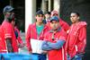 Trabajadores de Pedido Ya, ayer, frente a la DINATRA. · Foto: Federico Gutiérrez Trabajadores de Pedido Ya, ayer, frente a la DINATRA. · Foto: Federico Gutiérrez