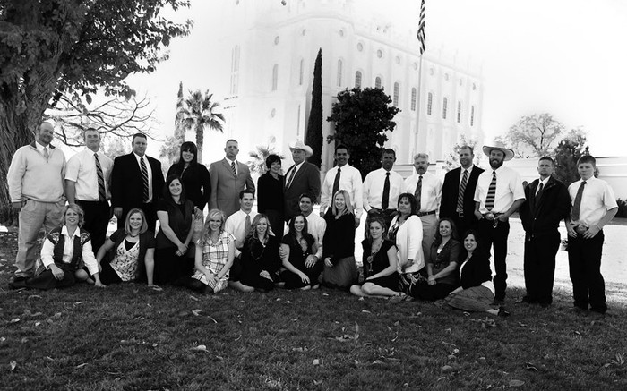 Cliven Bundy (centro, con sombrero) y su familia. / Fotografía extraída de BUNDYRANCH.BLOGSPOT.COM