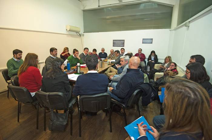 Reunión del grupo 15 de los Consejos de Salarios, “Servicios de salud y anexos”.  · Foto: Federico Gutiérrez