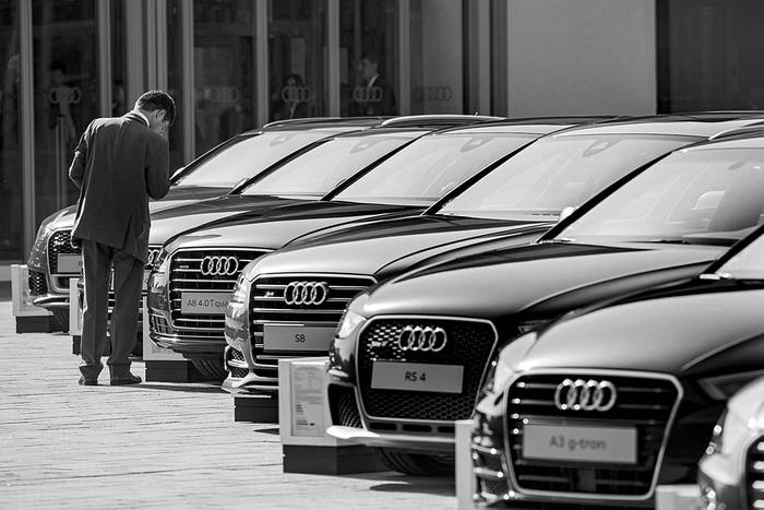 Planta del grupo automovilístico Audi, en Ingolstadt, Alemania. Foto: Armin Weigel, Efe (archivo, mayo de 2014)