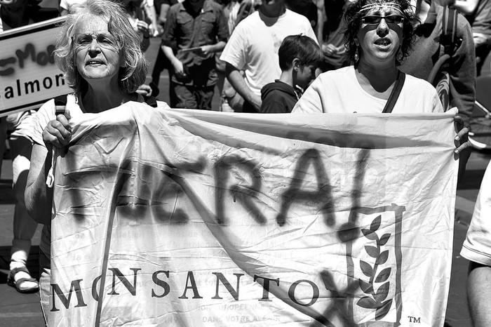 Marcha de protesta contra el grupo Monsanto, en Toulouse, Francia. Foto: Pascal Pavani, Afp