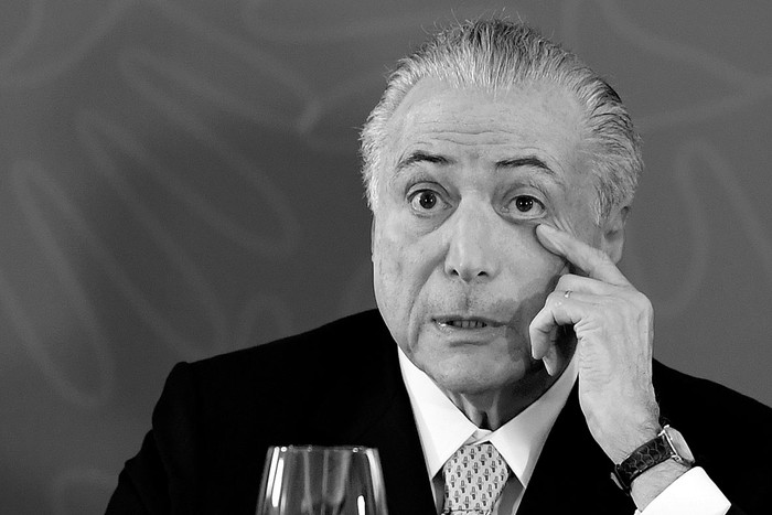 Michel Temer, presidente de Brasil, durante una reunión del Comité de Innovación, en la Confederación
Nacional de la Industria, el viernes, en Brasilia. Foto: Evaristo Sa, Afp