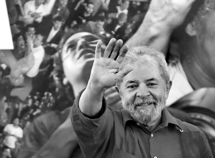 Luiz Inácio Lula da Silva, durante un acto en el sindicato metalúrgico de Diadema, ayer, en San Pablo, Brasil. Foto: Miguel Schincariol, AFP