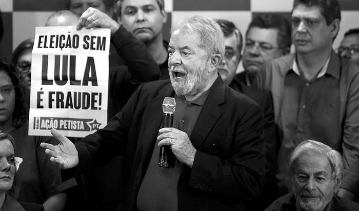 Luiz Inácio Lula Da Silva, durante una conferencia de prensa en San Pablo, el 13 de julio de 2017. Foto: Miguel Schincariol, AFP