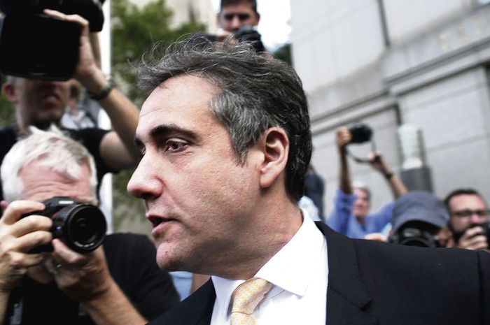 Michael Cohen, ex abogado de Donald Trump, sale de la Corte Federal, el 21 de agosto, en Nueva York. 
foto: yana paskova, afp · Foto: Yana Pascova