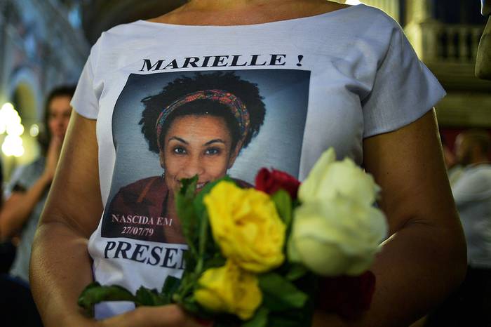 Misa por el primer aniversario de la muerte de Marielle Franco en Río de Janeiro (archivo, marzo 2019). · Foto:  Carl De Souza
