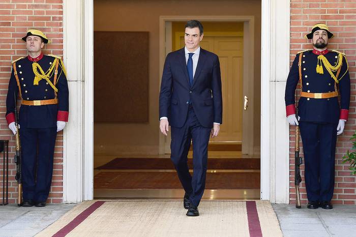 Pedro Sánchez, presidente del gobierno español, en el Palacio de la Moncloa, en Madrid.  · Foto: Javier Soriano