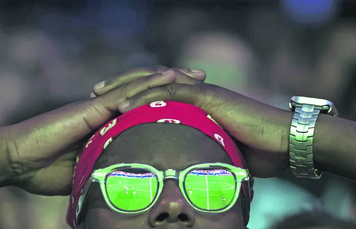 Hincha de Francia, el 14 de julio, durante el partido contra España, en Toulouse. Foto: Ed Jones, AFP