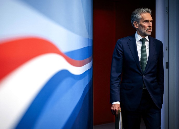 El primer ministro holandés, Dick Schoof, el 28 de mayo, en el Consejo de Ministros en La Haya. · Foto: Sem van der Wal, ANP, AFP El primer ministro holandés, Dick Schoof, el 28 de mayo, en el Consejo de Ministros en La Haya. · Foto: Sem van der Wal, ANP, AFP