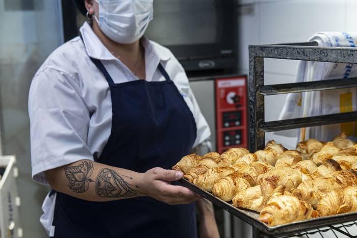 Panadería, este martes, en Pocitos. · Foto: Ernesto Ryan