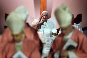 El papa Francisco preside una misa el 15 de diciembre de 2024. · Foto: Pascal Pochard-Casabianca, AFP