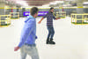 Pista de patinaje en hielo, en Tres Cruces. Foto: Andrés Cuenca
