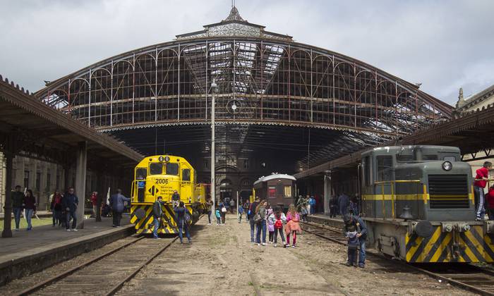 Estación Central de Ferrocarriles General Artigas, durante el Día del Patrimonio 2019 (archivo, octubre de 2019). · Foto: Ernesto Ryan