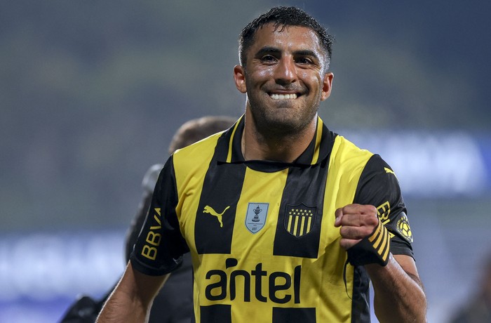 Maximiliano Olivera, de Peñarol, el 2 de mayo, en el Franzini. · Foto: Rodrigo Viera Amaral