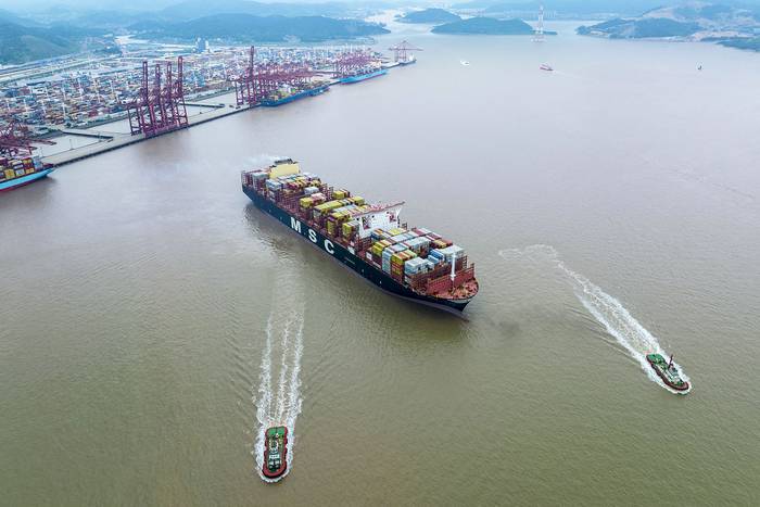 Puerto Zhoushan, en Ningbo, China. · Foto: AFP