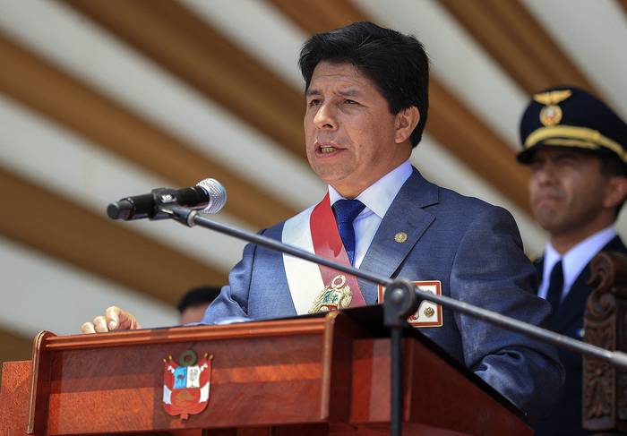 Pedro Castillo, en Lima (06.12.2022). · Foto: Jhonel Rodriguez, presidencia peruana, AFP