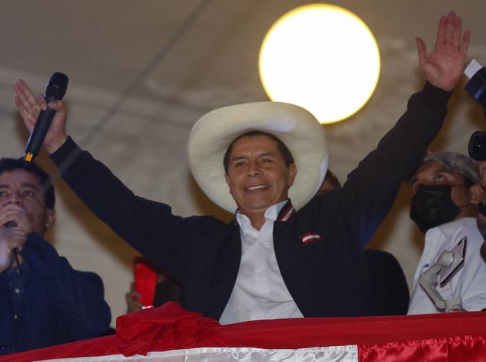Pedro Castillo, presidente de Perú. Foto: Gian MASKO / AFP