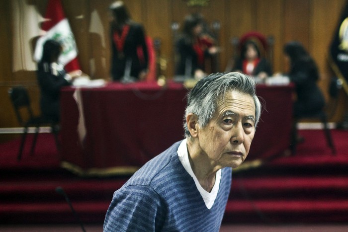 Alberto Fujimori, durante una audiencia en Lima, el 7 de noviembre de 2013. · Foto: Ernesto Benavides, AFP