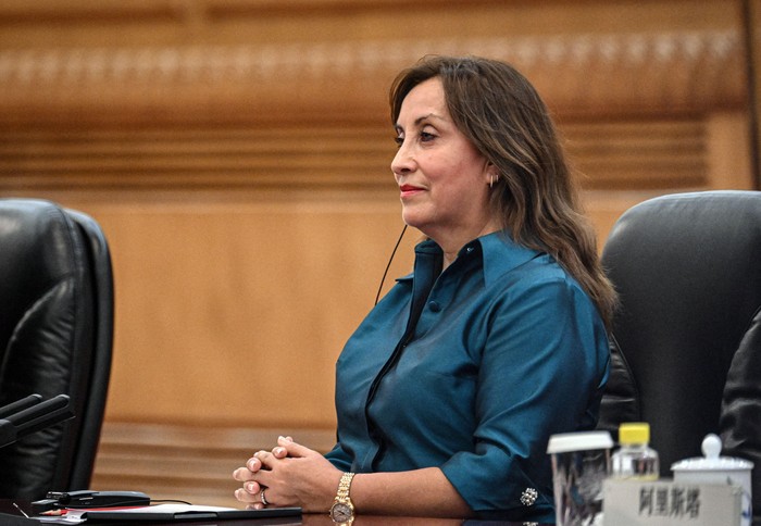 Dina Boluarte, presidenta de Perú, el 28 de junio de 2024. · Foto: Jade Gao, AFP