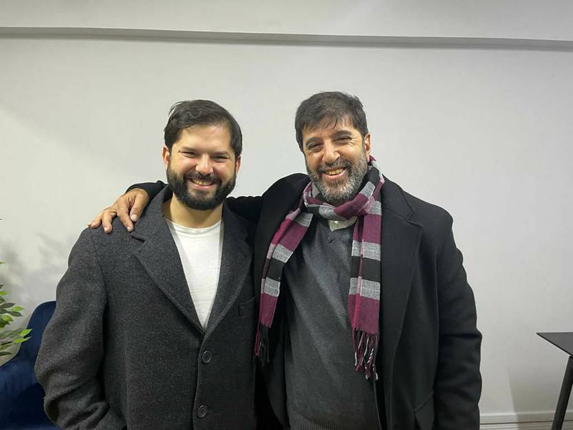 Fernando Pereira y Gabriel Boric en Chile