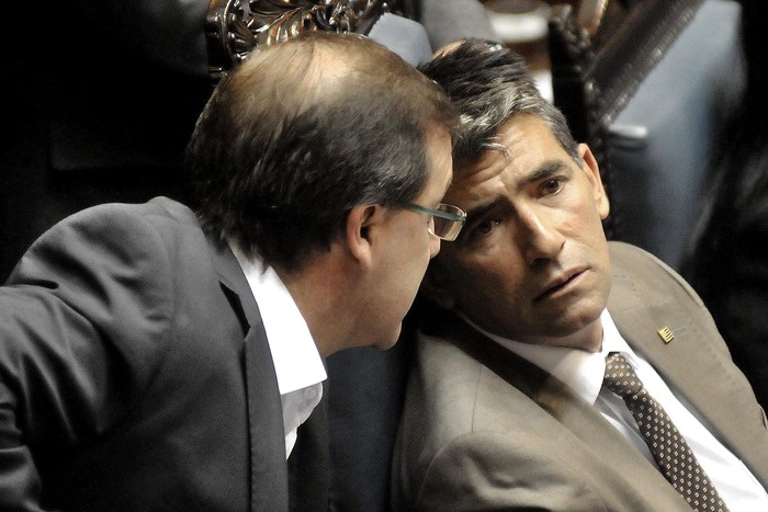 Leonardo de León y Raúl Sendic (archivo, 2017). · Foto: Federico Gutiérrez