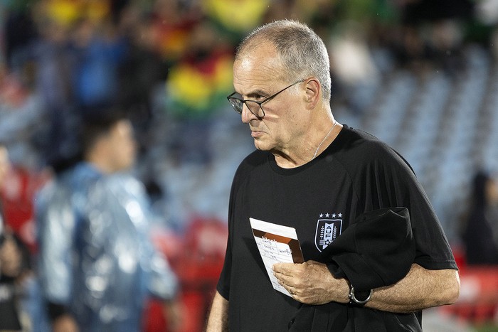 Marcelo Bielsa en el estadio Centenario (archivo, noviembre de 2023). · Foto: Camilo dos Santos