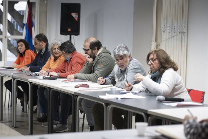Mesa Política del Frente Amplio en la Huella de Seregni (archivo, octubre de 2023). · Foto: Alessandro Maradei