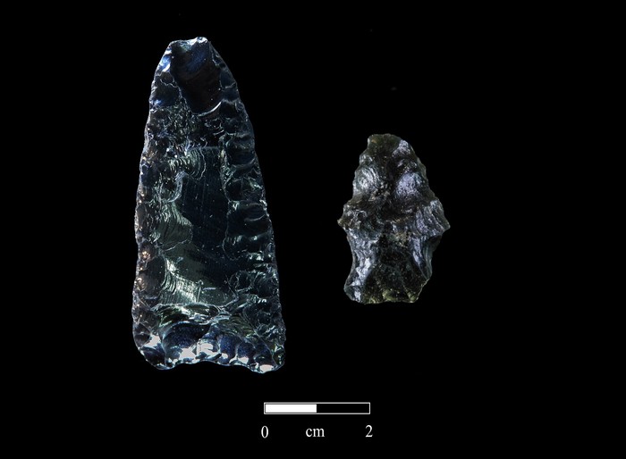 Puntas de obsidiana del Río Negro medio - Foto gentileza de Rafael Suárez
