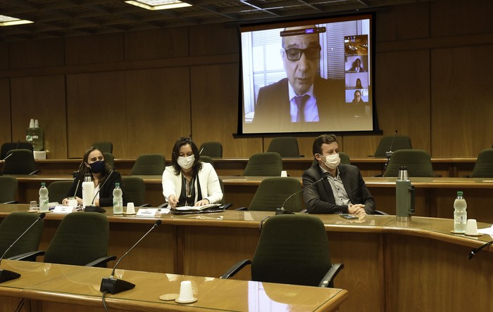 Daniel Radío participa en forma virtual de la reunión Comision de Adicciones de Diputados.
 · Foto: Federico Gutiérrez
