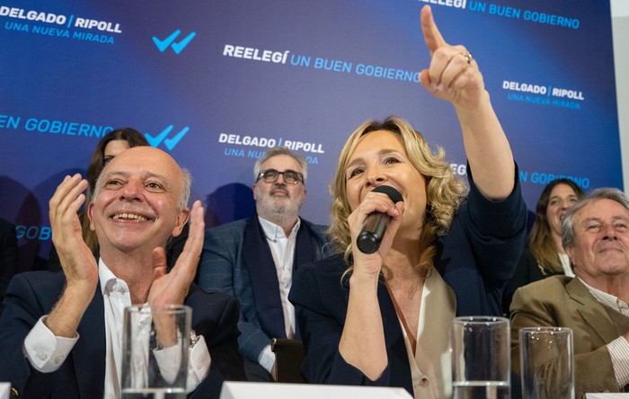 Javier García y Laura Raffo, el 16 de setiembre, en conferencia de prensa. · Foto: Martín Varela Umpiérrez