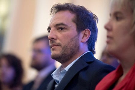 Christian Di Candia durante su asunción como intendente de Montevideo (archivo, abril 2019). Christian Di Candia durante su asunción como intendente de Montevideo (archivo, abril 2019).