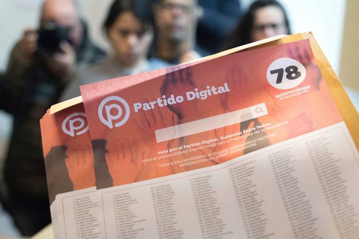 Lista del Partido Digital para las elecciones internas 2019. · Foto: Ricardo Antúnez, adhocFOTOS
