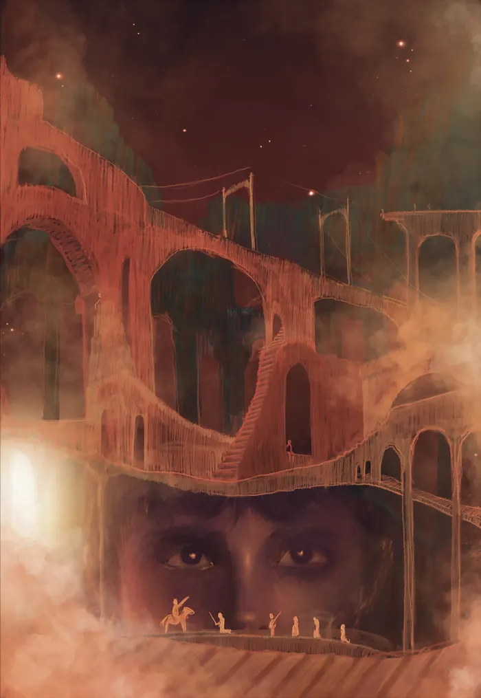 Foto principal del artículo 'La autopista del viaje estático' · Ilustración: Maite Bastarrica